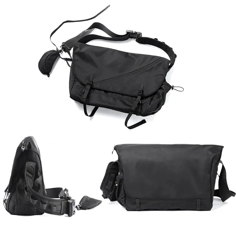 Japan Korean Style Men's Shoulder Crossbody Bag Waterproof Large Capacity Light weight Sport Casual Travel Messenger Sling Bag