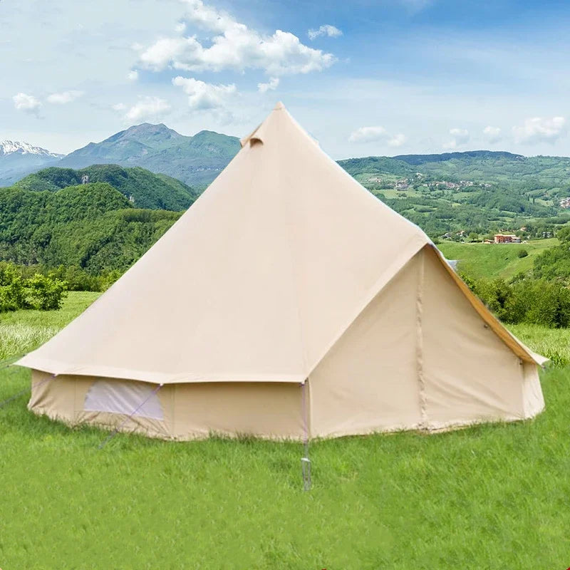 Waterproof glamping outdoor luxury 3m 4m 5m 6m 7m sale yurt winter oxford teepee oxford sale 100% cotton Canvas bell tent