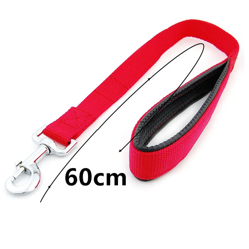 Dog Leash Short Dogs Leash Durable Nylon Leashes for Large Dog Walking Rope Comfortable Handle Dogs Leashes Seat Belts Pet Chain