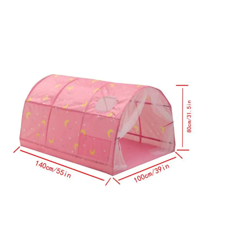 Bed Tent for Kids Tent House Canopy Bed Dream Privacy Space Full Sleeping Tents for Two Single Beds Frame Design