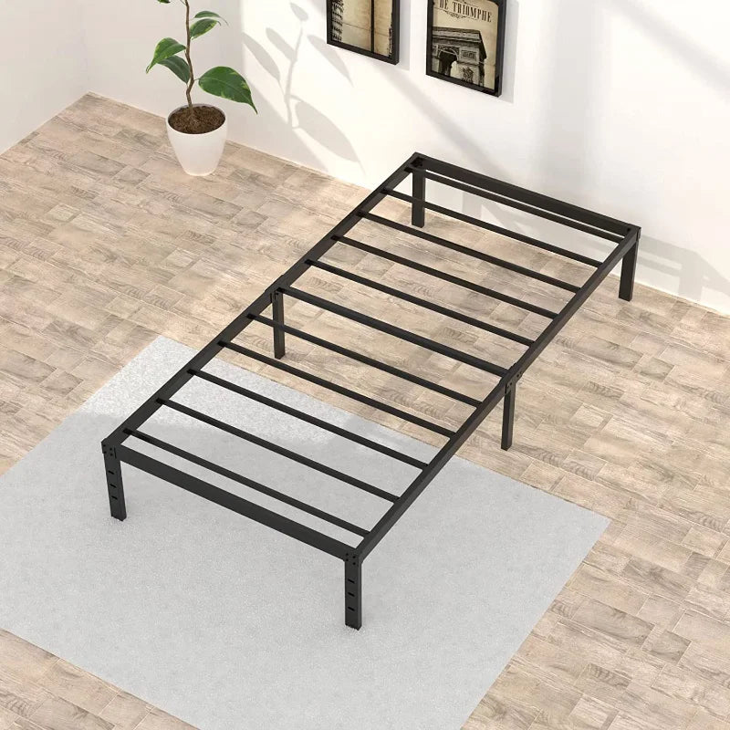 Vebreda Metal Bed Frame with Headboard and Footboard, Twin Size bedframe bedroom furniture