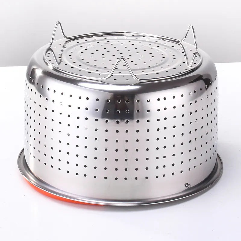 304 Stainless Steel Steamer Basket Instant Pot Accessories Instant Cooker with Silicone Covered Handle Draining steam basket