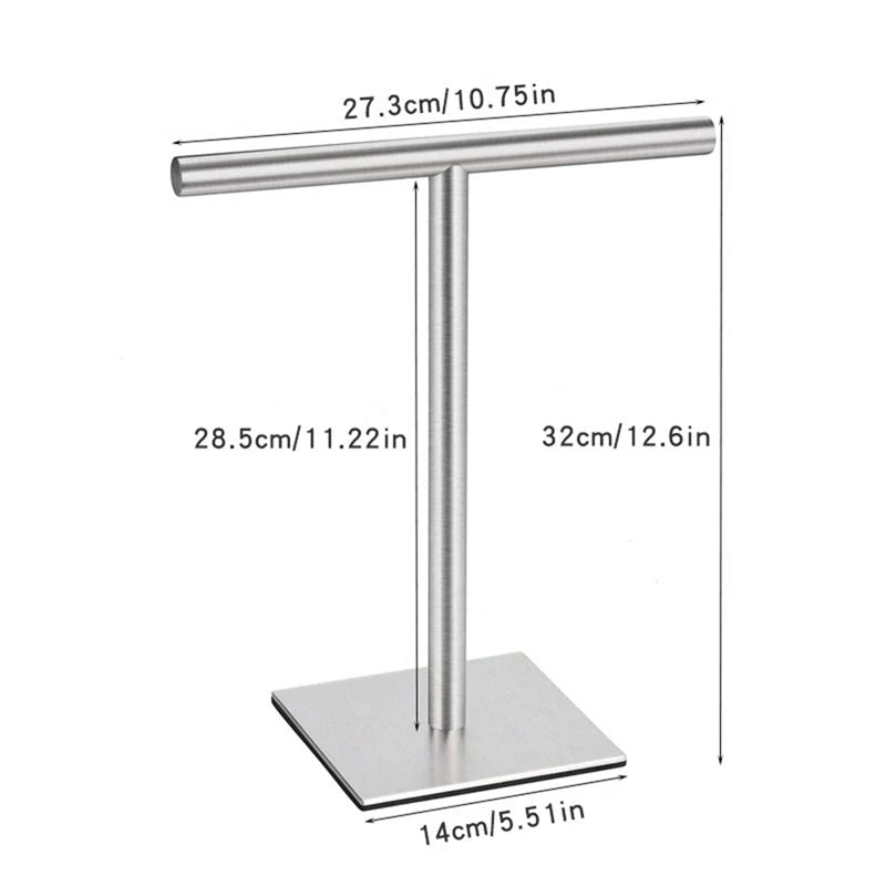 Hand Towel Holder Stand For Bathroom Vanity Stainless Steel Standing Towel Rack Stand Towel Bar For Bathroom -Silver Easy To Use