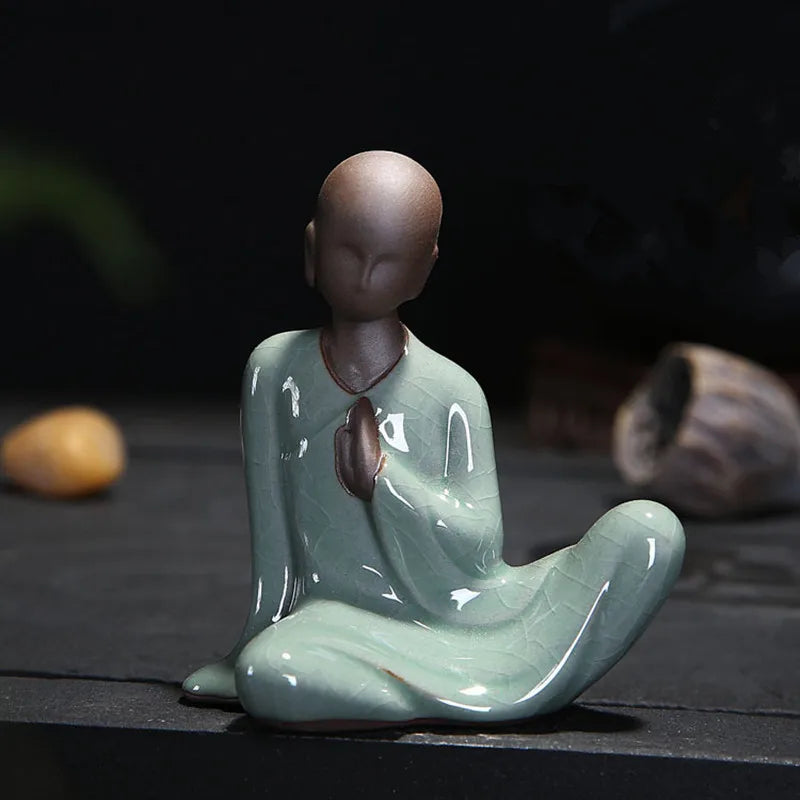 Small  Monk Buddha Statues Tathagata India Yoga Mandala Sculptures Ceramic Ceremony Ornaments Gift budda Figurine Home Decor