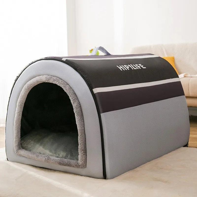 Winter Pet Cat Bed Foldable Dog House Dog Villa Sleep Kennel Removable Nest Warm Enclosed Cave Sofa Pet Supply лежанка для собак