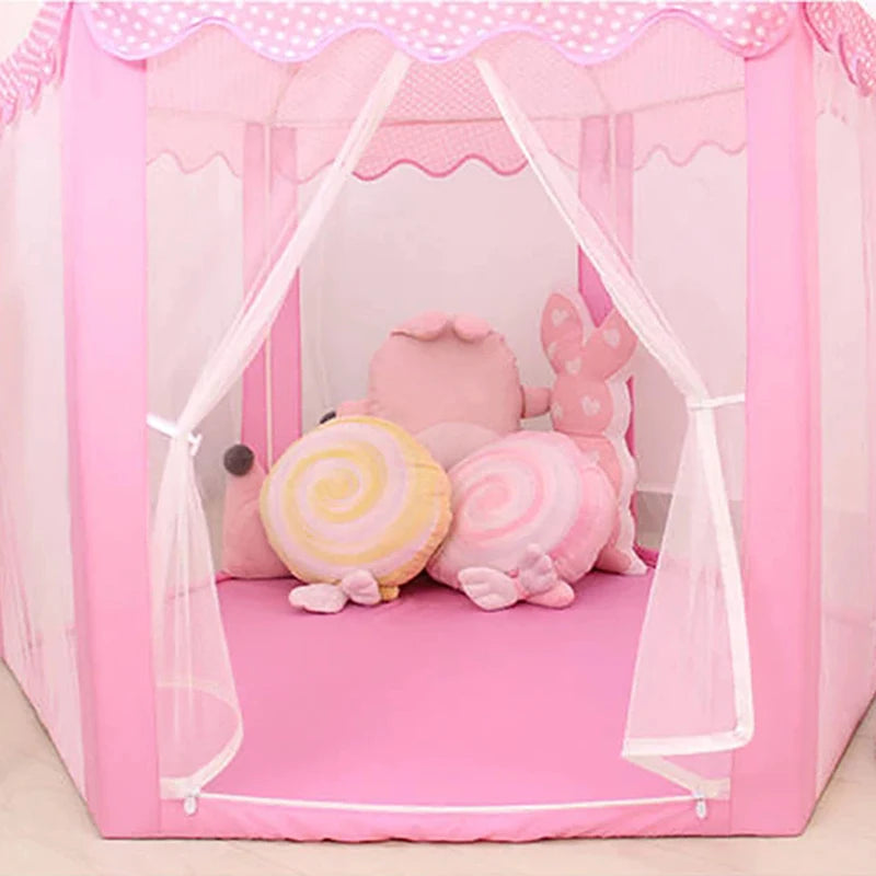 Baby toy Tent Portable Folding Prince Princess Tent Children Castle Play House Kid Gift Outdoor Beach Zipper tent Girls gifts