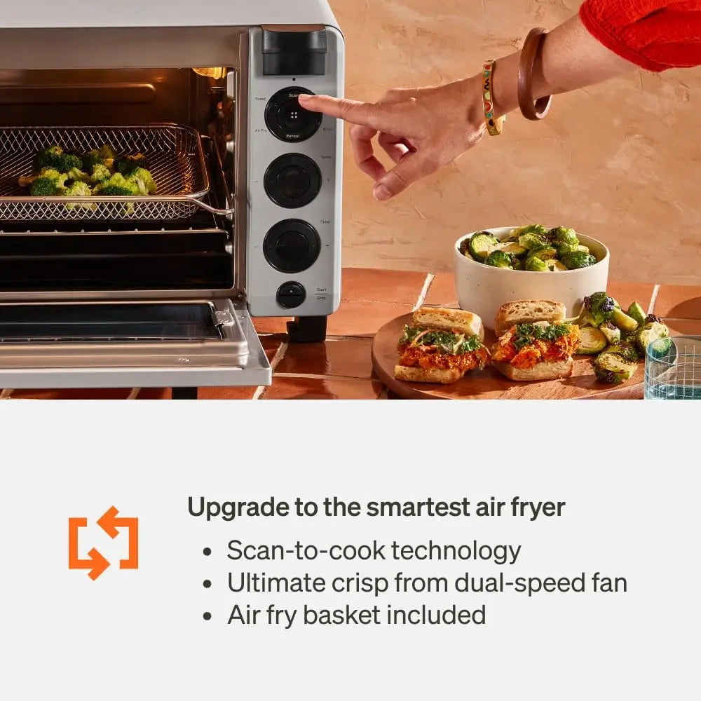 5-in-1 SmartAir Fryer Oven Combo Smartphone Controlled Countertop Convection and Toaster Oven