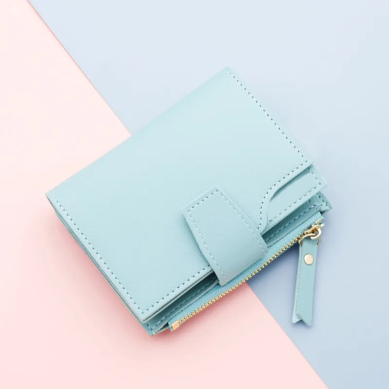 Women Wallet Black Blue/pink Short Female Purse 15 Bits + 2 Big Position Fashion Card Holder Wallet 2022 Credit Card Holder Case