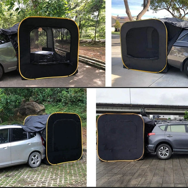 Car Rear Extended Tent Automatic Pop Up 4-6 Person Self Driving Outdoor Camping Shelter SUV Beach Canopy Fishing Awning Pergola