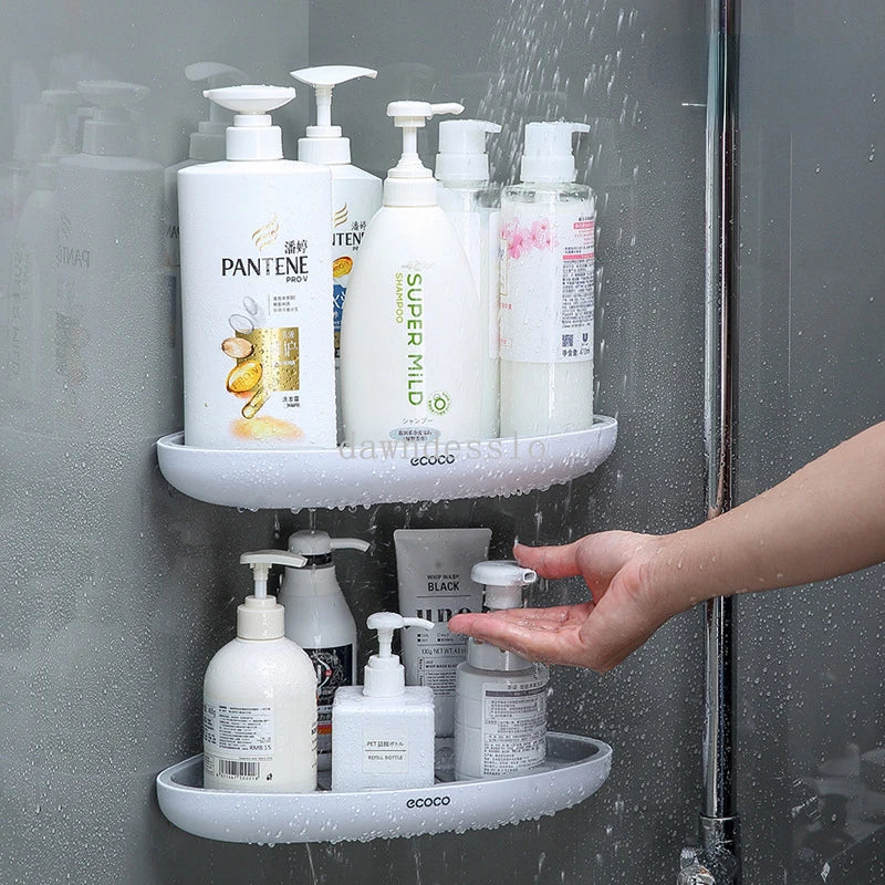 Bathroom Storage Shelf Shower Snap Up Corner Shelf Shampoo Holder Basket Shelf Wall Shelves for Shelving Kitchen