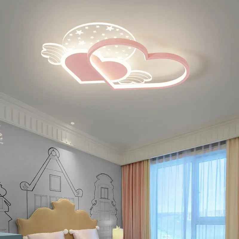 Dimming Light Led Light Children's Bedroom Ceiling Light Metal Children's Room Modern Love Living Room Cartoon Celing Lamps