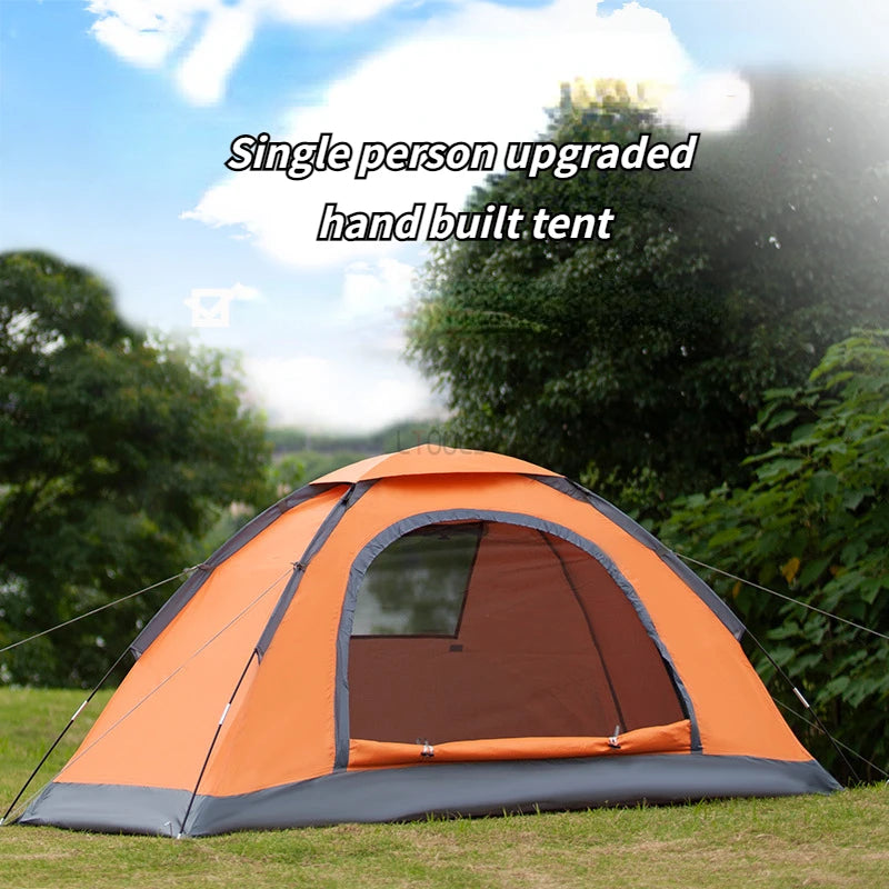 Single Tent 2 Person Backpacking Tent Thickening Ultralight Travel Tent Waterproof Hiking Survival Outdoor Camping Fishing Tent